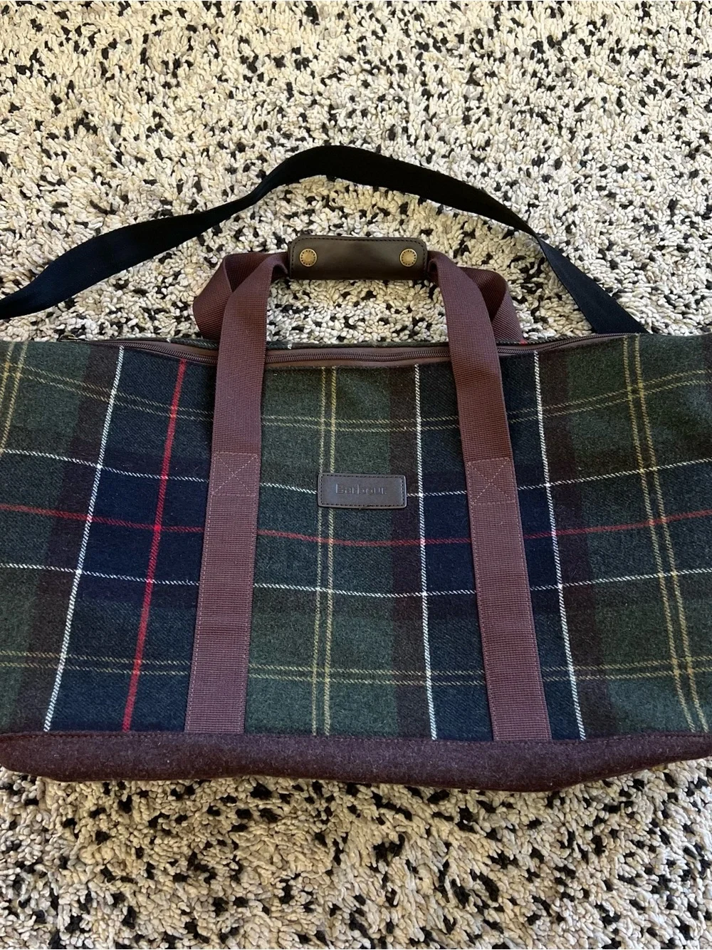 Barbour Men's Classic Tartan Plaid Duffle Bag